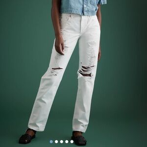 AE77 Premium Slouch Jean - White - 14
